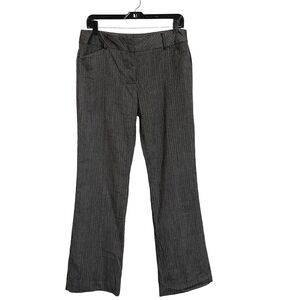 Joe Benbasset Dress Pants Womens Jrs Size 9 Gray Black Pinstriped Stretch Boot